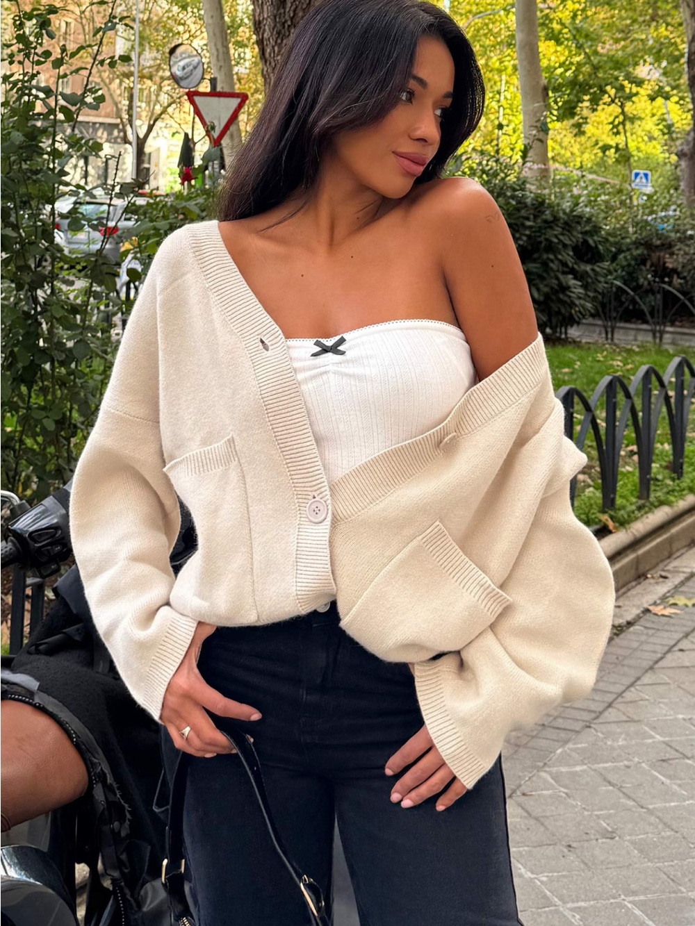 Princess Polly Burke Cardigan - Cream